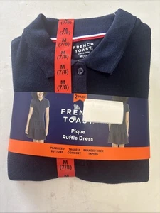 French Toast Pique Ruffle Dress 2pk size m 7/8 new - Picture 1 of 2