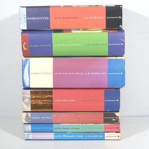 Harry Potter Original Covers Book Set 1-7 J.K Rowling 4x PB & 3x HC - Picture 1 of 9