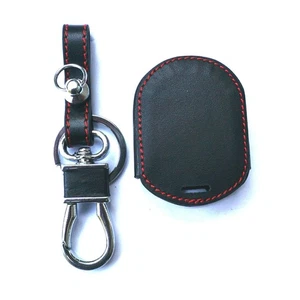 New Black Leather 4 Buttons Remote Smart Key Chain Cover Case Fits Fitsd Mustang - Picture 1 of 5