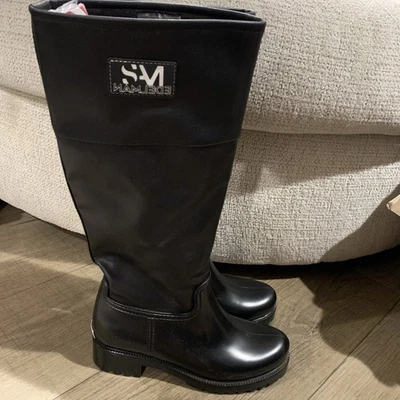 Botas de lluvia negras hasta la rodilla Sam Edelman Annabelle para mujer talla 8 Foto 1 de 4