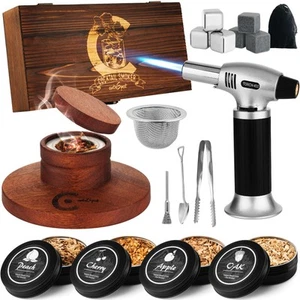 Cocktail Smoker Kit with Torch - Smoke Infuser Set For whisky and Bourbon - D... - Picture 1 of 7