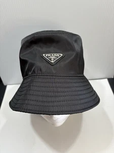 PRADA Black Bucket Hat Unisex - Picture 1 of 8