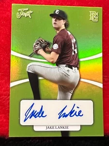 JAKE LANKIE 2022 LEAF PERFECT GAME JUST MINORS GREEN AUTO # 06/10 GEORGIA TECH - Picture 1 of 3
