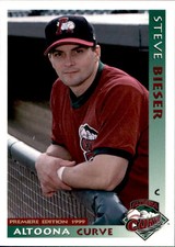 1999 Altoona Curve Grandstand 5 Steve Bieser St Genevieve Missouri Baseball Card