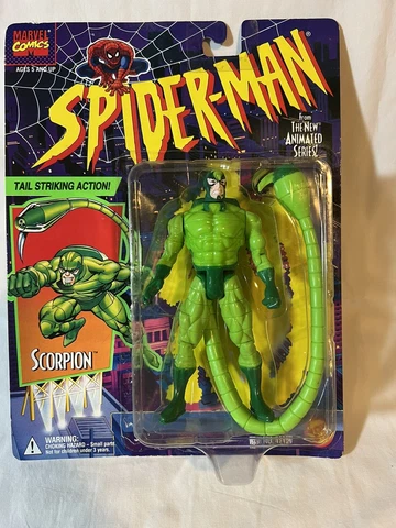 Spider-Man Animated Series Scorpion Tail Striking Action Vintage 1994 Figure NEW Cover