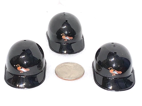 Lot of 3 Baltimore Orioles Vintage 1980's Mini MLB Baseball Gumball Helmets New! Cover