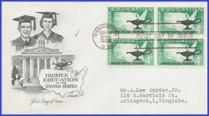 USA3 #1206 ADDR ARTMASTER FDC BL4 Higher Education - Imagen 1 de 1