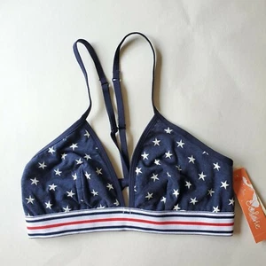 Colsie Bra Bralette Stars Stripes Red White Blue Size XS - Picture 1 of 4