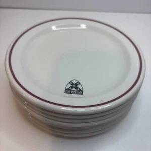 8 antichi piatti antipasto Grindley China Opco Harvard logo sala da pranzo 5,75" - Foto 1 di 11