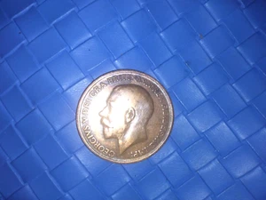 1911 Great Britain One Penny George V Bronze Coin KM#810 - Picture 1 of 2