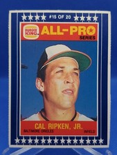 1986 Burger King All Pro Series- *Cal Ripken* #15 - Baltimore Orioles 