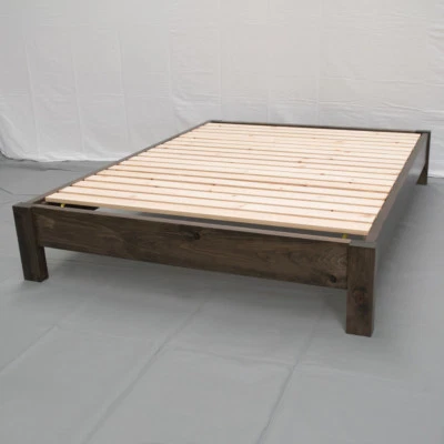 Farmhouse Rustic Platform Bed - California King/Solid Wood/Modern/Made in USA - Image 1 of 4