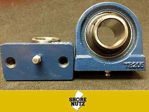 (2) 1" Tapped Base UCTB205-16 Salt Spreader Bearing zerk bottom UCPA205-16 UCPAN - Picture 1 of 2