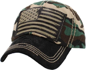 America USA Flag Vintage Distressed Hat Baseball Cap Washed Adjustable Dad Hat - Picture 1 of 51