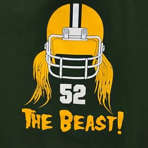Green Bay Packers Clay Matthews T-Shirt Mens Large 52 The Beast - Picture 1 of 4