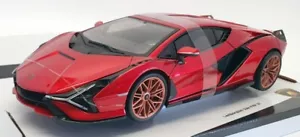 Burago 1/18 Scale Diecast #18-11046 - Lamborghini Sian FKP 37 - Red - Picture 1 of 5