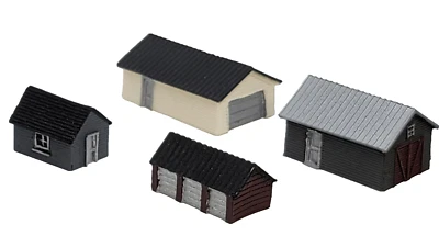 Marklin 2600 Z Mini-Club 4pc garages and storage buildings Cast Resin (no box) - Image 1 of 4
