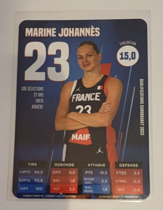 Card card card card SLAM DECK Marine Johannès Team France basketball