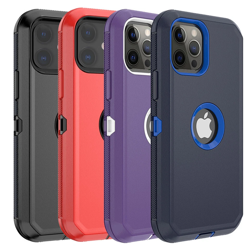 For iPhone 12 Pro Max 11 6 7 8 Plus iPhone XR Shockproof Armor Case Rugged Cover - Image 1 of 4
