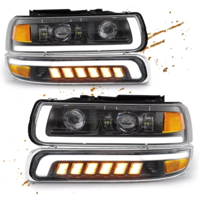 Upgraded LED Headlight DOT Bumper Lamps Fits 99-02 Chevy Silverado 00-06 Tahoe - Image 1 of 4