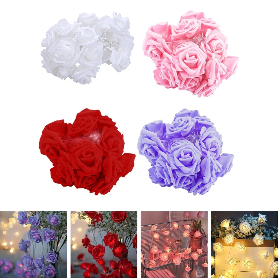 Flower String Lights USB/Battery Operated 9.84ft ft 20LED String Flowers Fairy - Image 1 of 1