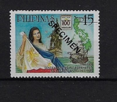 Filipinas: 1998; Scott 2538, Centenario, reina de belleza, MNH, "Especimen" EBPH02 Foto 1 de 2