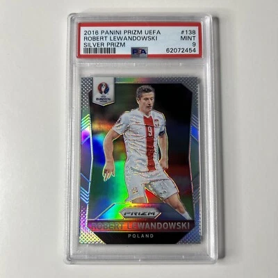2016 Panini Select Silver Prizm #138 Robert Lewandowski Poland PSA 9 MINT - Image 1 of 2