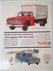 Stampa a colori vintage Ford Ephemera pubblicità annuncio 1962 camion lato stile/mezzi - Foto 1 di 9