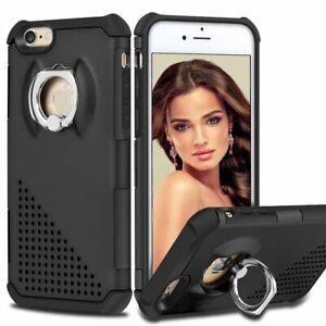 iPhone 6 6s Plus Case Heavy Duty Shockproof Hard Armour with 360° Kickstand Ring
