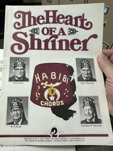 B 1974 LAKE CHARLES LOUISIANA L Fraternal Sheet Music THE HEART OF A SHRINER - Picture 1 of 2
