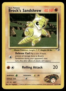 Brock's Sandshrew HP 071/132 Gym Heroes Pokemon Card - Picture 1 of 2
