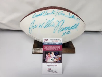 JOE NAMATH signed full size football JSA COA JETS - Image 1 of 4