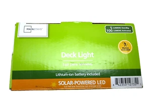 Mainstays Solar Powered Wall Mount Outdoor LED Motion Activated Deck Light Read - Picture 1 of 5