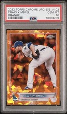 2022 Topps Chrome Update S/E Craig Kimbrel Orange /25 PSA 10 Pop 1