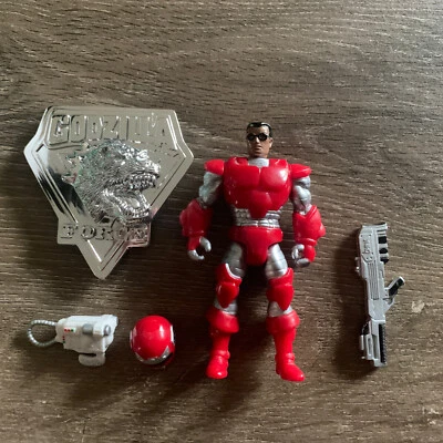 1994 GODZILLA FORCE Figure David Easton 4" Trendmasters Red Armor Complete - Image 1 of 3
