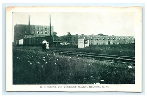 H.J Heinz Co. Essigpflanze Hilton NY New York frühe Ansicht Eisenbahn Frau Kind - Bild 1 von 2