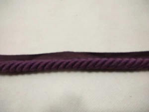 6 yards Cord with Lip 7/16" - Plum Purple - Upholstery Fabric Pillow Trim 1266 - Picture 1 of 2