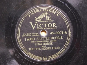 Lena Horne The Phil Moore Four Jazz 78 I Want A Little Doggie on Victor - Picture 1 of 3