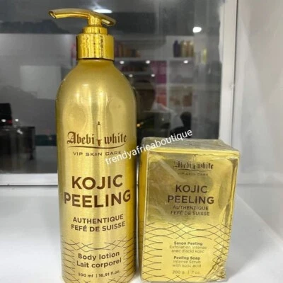 Abebi White vip SKin Care Kojic Peeling Exfoliating Soap & Body Lotion 👌 - Image 1 of 4