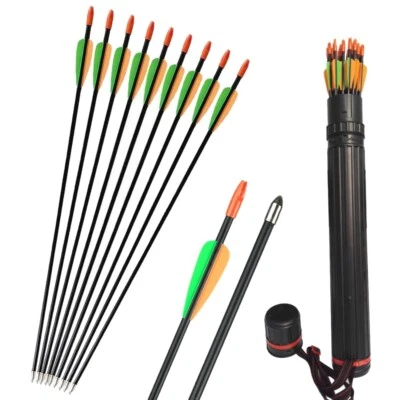 28"Fiberglass Arrows Archery Youth Children Practice Arrows Target Kid Shooting - Image 1 of 4
