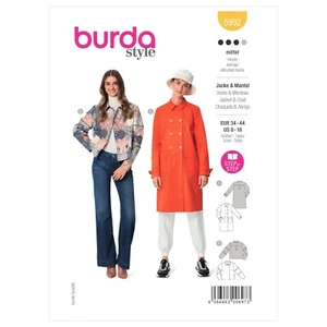 Burda SEWING PATTERN 5992 Misses' Coat & Jacket Sizes 8-18 - Picture 1 of 8