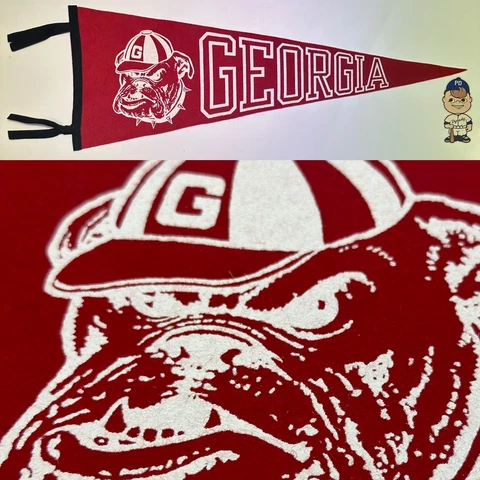 Vintage Georgia Bulldogs University Football Pennant 8.5x23 Inch Cover