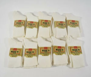 10 Pair Vintage Hanes Red Label Mark VI Style 1248B Acrylic Socks Boy's 6 - 7.5 - Picture 1 of 2