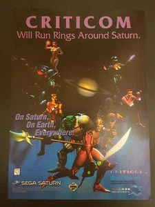 Publicidad impresa Criticom Sega Saturn arte original 7,75x10,75 - Imagen 1 de 1