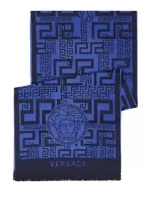 Bufanda de lana tejida Medusa con logotipo de Versace 67”x14” unisex - Imagen 1 de 12