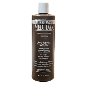 Medi Dan extra starkes medizinisches Shampoo zur Behandlung von Schuppen 16 Fl. oz neu - Bild 1 von 5