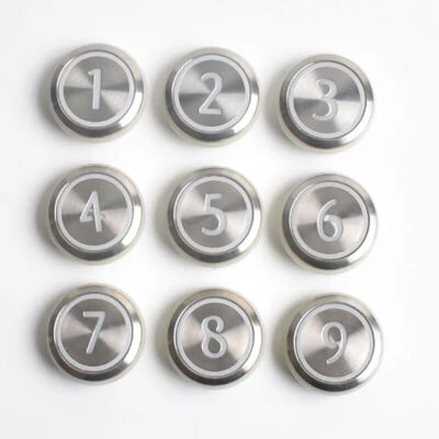 14pcs NEW OEM Round Button KDS50 / KDS300 DC10-30V White Light For KONE Elevator - Image 1 of 3