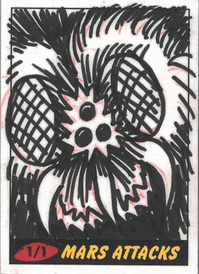 Mars Attacks - Autograph Sketch Card - Sara Martin - Topps 2012 Release - Image 1 of 2