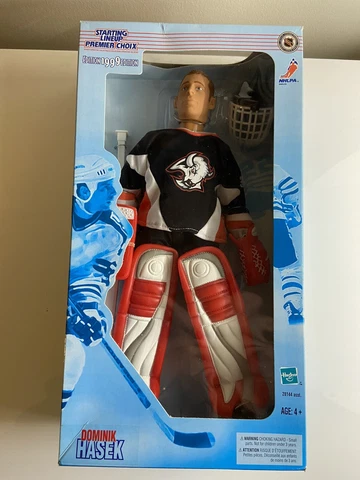 Dominik Hasek Buffalo Sabres Starting Lineup 12" 1999 Posable Figure. NIB Cover