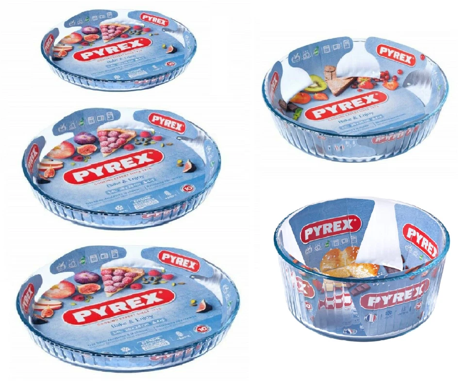 Pyrex flan dish Glass souffle quiche enjoy bake Cook cake pie Ramekin - Image 1 of 1